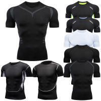 Camiseta Deportiva Para Hombre Secado Rápido Manga Corta Top De Gimnasio Y Fitness Camiseta De Compresión Para Entrenamiento Y Correr - details 2