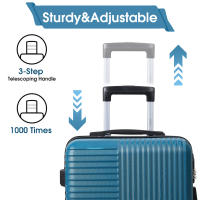 S7 STAR LG61752-LG61757 Juego Equipaje ABS de Viaje, Maleta Dura Color Puro Asa Telescópica, Cabina Set 3 Expandible de Moda 4 Ruedas Giratorias Multidireccionales 360°, Maleta Trolley  Gran Capacidad 20+24+28in - details 2