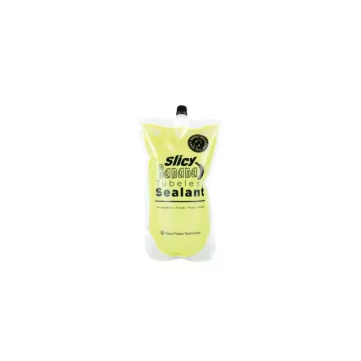 Slicy Banana Smoothy Sellador Antipinchazos para neumáticos sin cámara 250 ml  Slicy Products   de ciclismo para bicicleta - 1