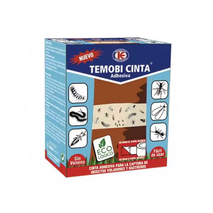 Impex Europa - Temobi Cinta Adhesiva 5 Metros para Captura de Insectos Voladores y Rastreros - Control de Plagas en árboles y Plantas - 1