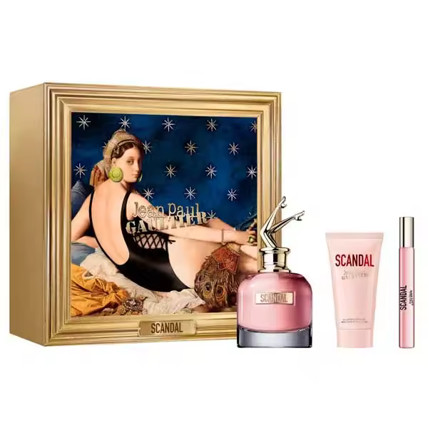 SET SCANDAL JEAN PAUL GAULITER EAU DE PARFUM 80ML + BODY 75ML + EDP 10ML - 1
