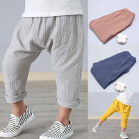 Pantalones De Lino Para Niños Verano 1-6 Años Pantalones De Algodón Y Lino Para Niñas Estilo Harém Pantalones Sólidos Para Niños - details 3