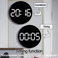 Reloj De Pared Digital Grande Con Función De Contador Regresivo Decoración Para Hogar Dormitorio Sala De Estar Oficina Moderno Estilo LED Con Luz Trasera - details 15