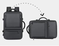 Bolsa para portátil de 17 pulgadas para hombre, mochila Extensible de viaje de negocios con puerto de carga USB y diseño impermeable de gran capacidad, 36-55L - details 1