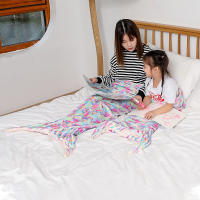 Manta De Sirena De Flannel Para Adultos Y Niños Manta Universal Para Dormir Manta De Cola De Sirena Bolsa De Sueño Propiedades De Fotografía - details 0