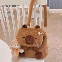Mochila De Peluche Con Patrón De Caimán De Peluche Estilo Sencillo Para Mujer Mochila De Hombro Con Cierre De Cremallera Material Principal Algodón - details 4