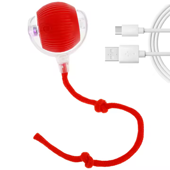 Juguete Interactivo Para Gatos Bola Automática Recargable Por USB Juego Inteligente Para Mascotas Material De Silicona - 1