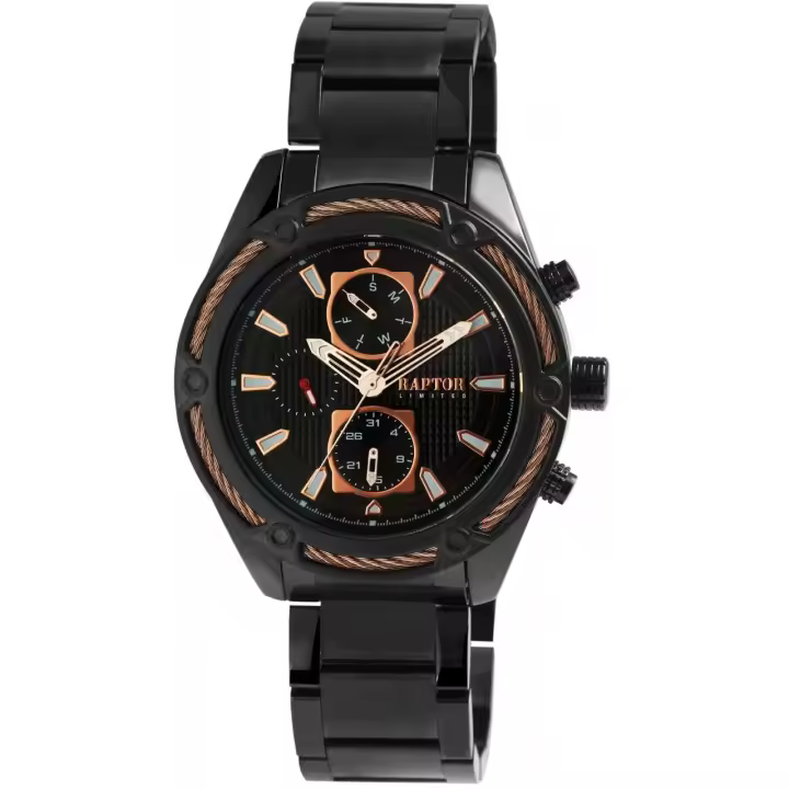 Reloj Raptor LIMITED® Maher Hombre Display Multifuncional com Pulsera de Aço Inoxidável - 1
