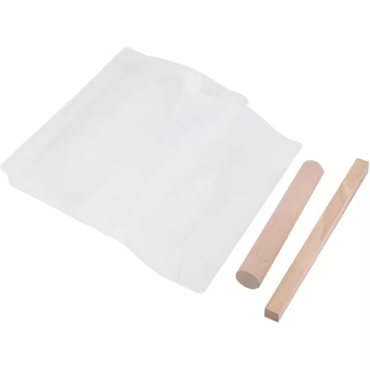 Nougat mold Made in Silicone Pastry Handmade, Non-Stick DIY Tools Chocolate Candy Rolling Pin Set Wooden pastry, Square mold Pastry tools - 1