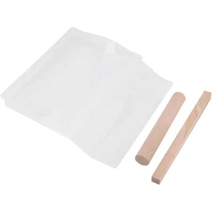 Nougat mold Made in Silicone Pastry Handmade, Non-Stick DIY Tools Chocolate Candy Rolling Pin Set Wooden pastry, Square mold Pastry tools - 1