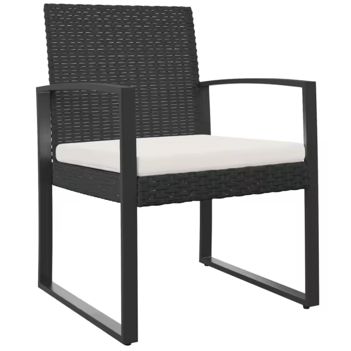 vidaXL Sillas de comedor de jardín 2 uds PP aspecto ratán - 1