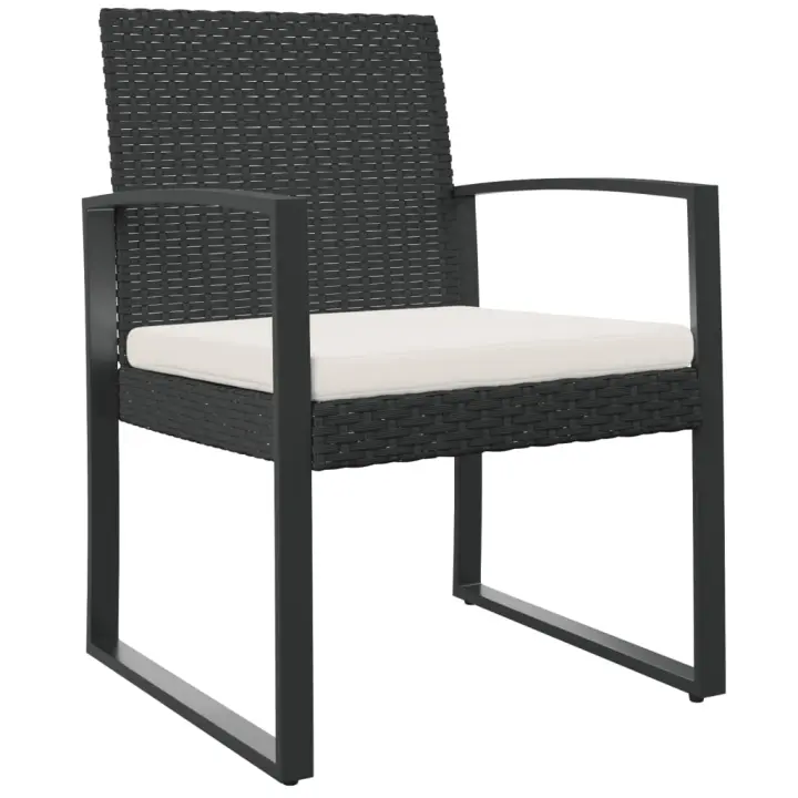 vidaXL Sillas de comedor de jardín 2 uds PP aspecto ratán - 1