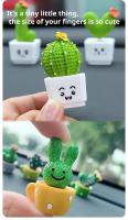 Juego De 4 Suculentas De Resina Miniatura De Cactus Para Decoración De Coche Oficina Hogar Sala De Estar Accesorios De Jardín Faeiro - details 3