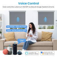 LoraTap Tuya Smart Life Interruptor Y Remote Control Para Rollos De Cortinas Negro Compatible Con Google Assistant Y Alexa Timer De Control Por Porcentaje - details 1