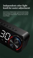 Reloj despertador con Radio Digital, altavoz con Bluetooth, pantalla LED de hora y alarma y superficie de espejo para escritorio - details 3
