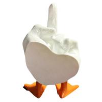 Estatua De Resina Creativa Y Divertida De Pato Pequeño Con Dedo Del Middle Decoración De Escritorio Para El Hogar Y Jardín Regalo Único - details 4