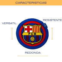 Alfombra Redonda Barça MOZURU "Blaugrana" – 60 cm | Con Logo Oficial del Fútbol Club Barcelona | Poliéster Acrílico Resistente | Decoración Ideal para Dormitorio, Sala u Oficina | Estilo y Pasión Culé - details 1