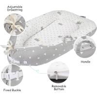 Cot Cot Reducer, Cot Reducer, Baby Nest Cocoon for Newborn Infant Baby Cushion Portable Travel Bassinet (Crown Gray) - details 0