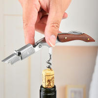 Aguja De Somier Profesional Con Mango Ergonómico De Madera Abrebotellas De Cerveza Y Cortador De Película Ecológico Y Resistente - details 2