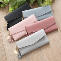 Cartera Larga De Mujer 2025 Moda En Cuero PU Suave Negro Luz Gris Rojo Con Cierre De Cremallera Sección Longitud Clutch Bolsa Moneda - details 0