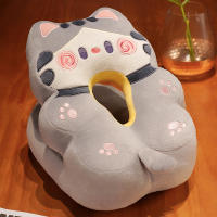 Cojín De Espalda Kawaii De Seda Hielo Para Oficina Y Hogar Cojín De Gato De Peluche Para Descanso Y Decoración Regalo Para Niños - details 1