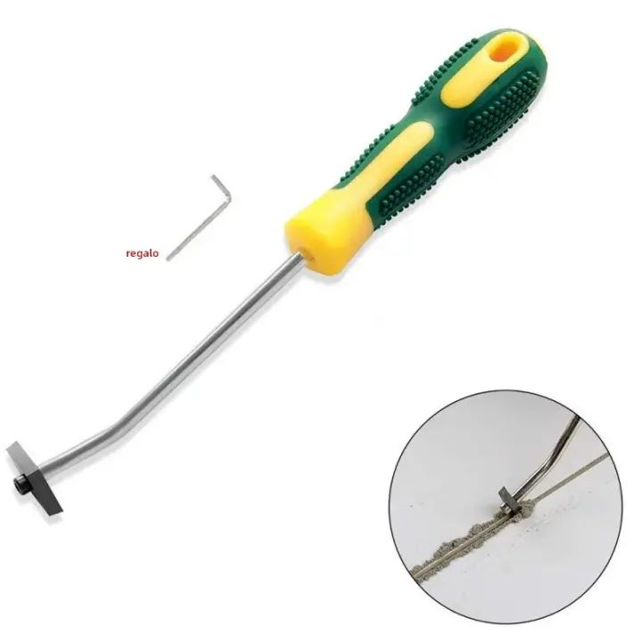 Herramienta De Limpieza Para Grout De Azulejos Cerámicos Y Piso De Hormigón Con Remover De Soldadura Tungsteno Cerdos Herramienta Manual Para Bebés Y Adultos - 1
