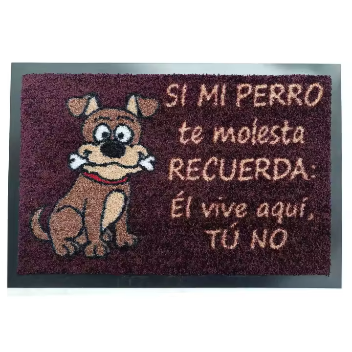 Felpudo Paso SI MI Perro TE Molesta 40x60 Varios Colores - 1