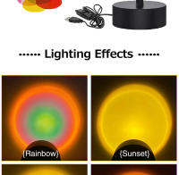 Lámpara De Noche Bluetooth Proyector De Atmósfera Rainbow Sunset Decoración De Pared Para Habitación Luz De Ambiente Para Mesa Del Dormitorio - details 14