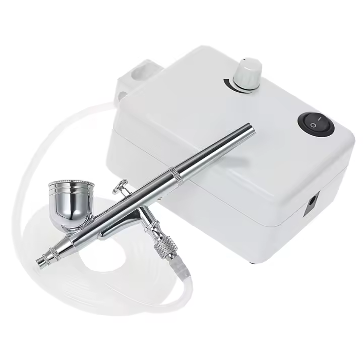 Kit De Aerógrafo De Acción Dual Con Compresor De Aire Para Pintura De Arte Tatuaje Manual Y Pastelería Set De Grafito Para Pintura Y Decoración De Uñas - 1