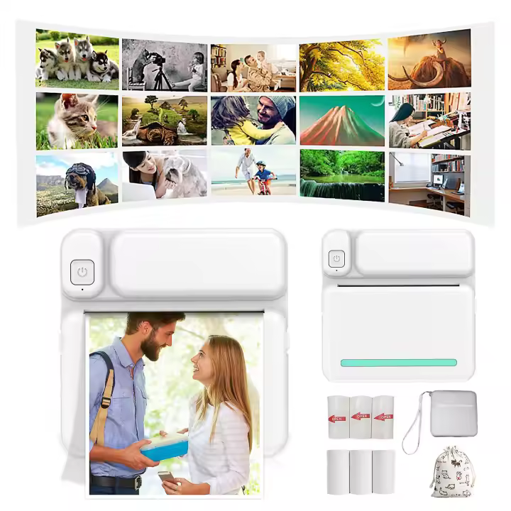 Impresoras terminales portátiles Bluetooth 57mm Mini inalámbrico POS Térmica photo para Android IOS teléfono móvil flye1984 - 1