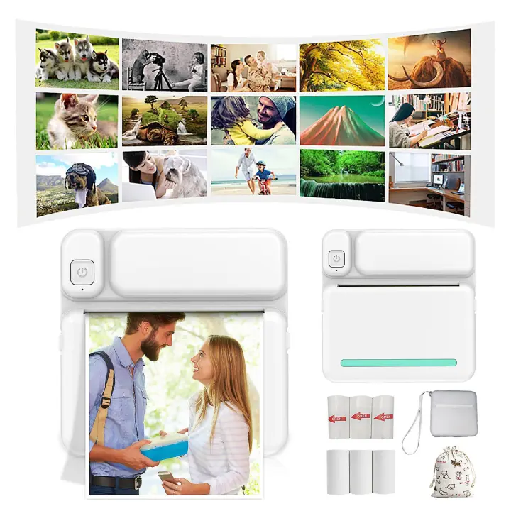 Impresoras terminales portátiles Bluetooth 57mm Mini inalámbrico POS Térmica photo para Android IOS teléfono móvil flye1984 - 1