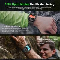 Relojes inteligentes militares para hombres (contestar / hacer llamadas), relojes inteligentes de fitness con linternas para Android y iphone, rastreadores de fitness impermeables con oxígeno en sangre / frecuencia cardíaca / sueño / más de 110 modos de e - details 3