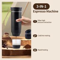 Máquina De Café Espresso Portátil 3 En 1 Eléctrica Sin Cable Capaz De Triturar Cápsulas Ideal Para Viajes Y Camping - details 2