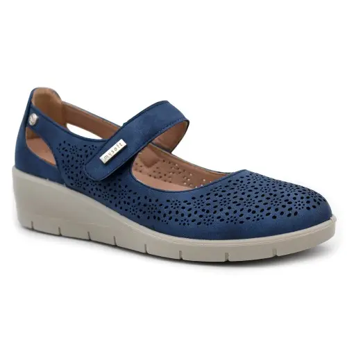 Merceditas confort mujer MYSOFT 25M208 con cuña 5cm y cierre velcro. Hechas en España - 1