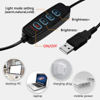 AILEHKUO Luz De Anillo LED Para Autofotografía Con Trípode Mini Luz De Video USB Iluminación Para YouTube Foco De Luz - details 0