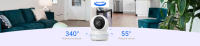 Ezviz H6C 2K Cámara de vigilancia interior Resolución 2K Vista panorámica 360º Modo patrulla Visión nocturna inteligente a color Detección inteligente de forma humana Llamada bidireccional con botón táctil - details 0