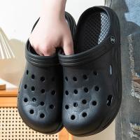 Sandalias De Verano Para Hombre Con Salida Hollow out Antideslizante Suave Bajo Grueso Tacones Jardín Zapatos Ligeros - details 6