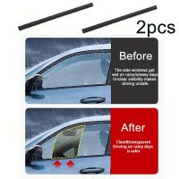 2pcs Limpia Visión Láminas De Lluvia Doble Goma Para Ventanas Laterales De Coche Adecuadas Para Pantallas Del Conductor Y Pasajeros Accesorios De Automóvil - details 2