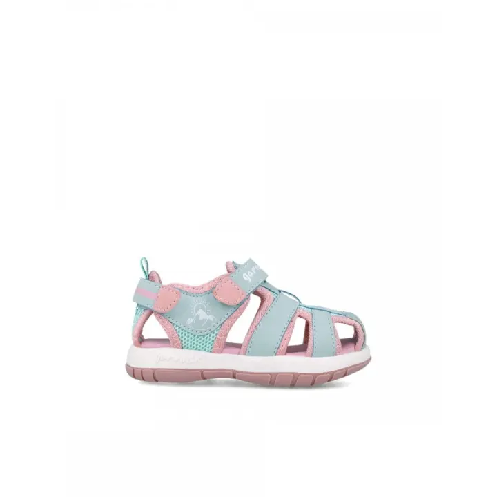 Zapatos primeros pasos bebé niña GARVALIN 252820-B269 SANDALIA TREKKING AQUA/ROSA 34502 25V - 1