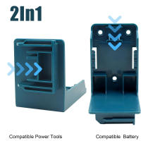 Soporte De Pared Para Baterías De Herramientas Eléctricas Compatible Con Makita/Dewalt 18V Organizador De Perforadoras 2-en-1 - details 6