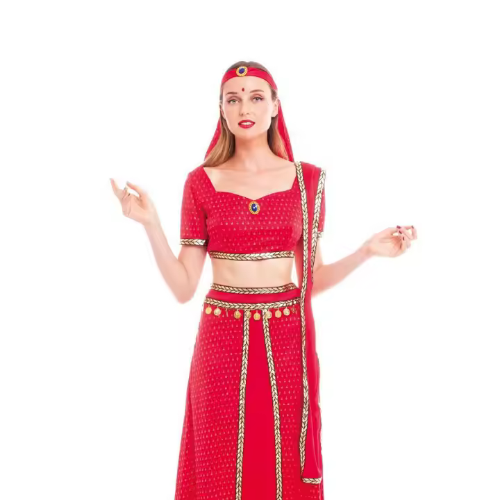 Disfraz Hindu Niña Y Mujer,Disfraz Hindú , Traje Hindu Niña, Disfraz Danza Del Vientre Niña, Disfraz Bollywood Niña, Disfraz Carnaval Niña y Mujer - 1