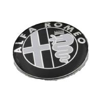 Insignia Emblema Adhesivo Compatible Alfa Romeo para Coche vehículo automóvil decoración auto capó maletero 74 mm, Color Blanco - details 0