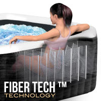 Spa hinchable exterior e interior INTEX para 4 personas, Medidas 175x175cm, material PVC Lam,  capacidad 795 litros, temperatura del agua 10º- 40º, bañera portátil inflable, con accesorios incluidos - details 7