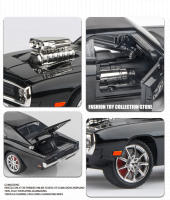 Modelo De Coche De Aleación 1:24 Challenger 1970 De Fast & Furious 7 Con Sonido Y Luz Regalo Para Niños Decoración De Juguetes Vehículos - details 1