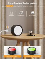 Lámpara De Pared LED Con Control Remoto Y Magnético Recargable USB Tres Colores Dimmer Para Iluminación De Dormitorio - details 10