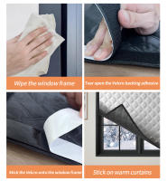 Cortinas Térmicas De Invierno a Prueba De Viento Y Aisladas Ventanas Con Protección Contra El Frío Y El Ruido Cubierta Para Ventanas De Escritorio - details 12