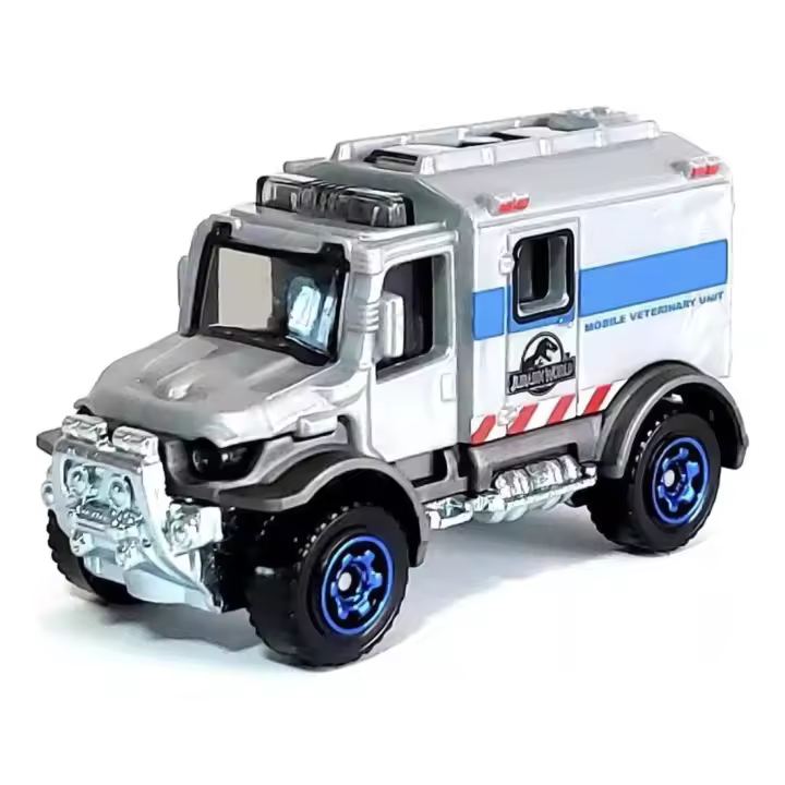 MATCHBOX -  Scrambulamce 4x4 Jurassic World Dominium - Una miniatura que proporciona mucha diversión - Coleccionable - idea regalo -Recomendado para mayores de 4 años - 1