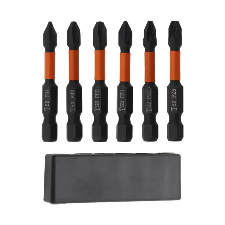 Juego De 6 Piezas De Puntas De Encendedor Magnéticas PH1 PH2 PH3 PZ1 PZ2 PZ3 Con Portabrocas Hexagonal Para Herramientas Manuales - 1