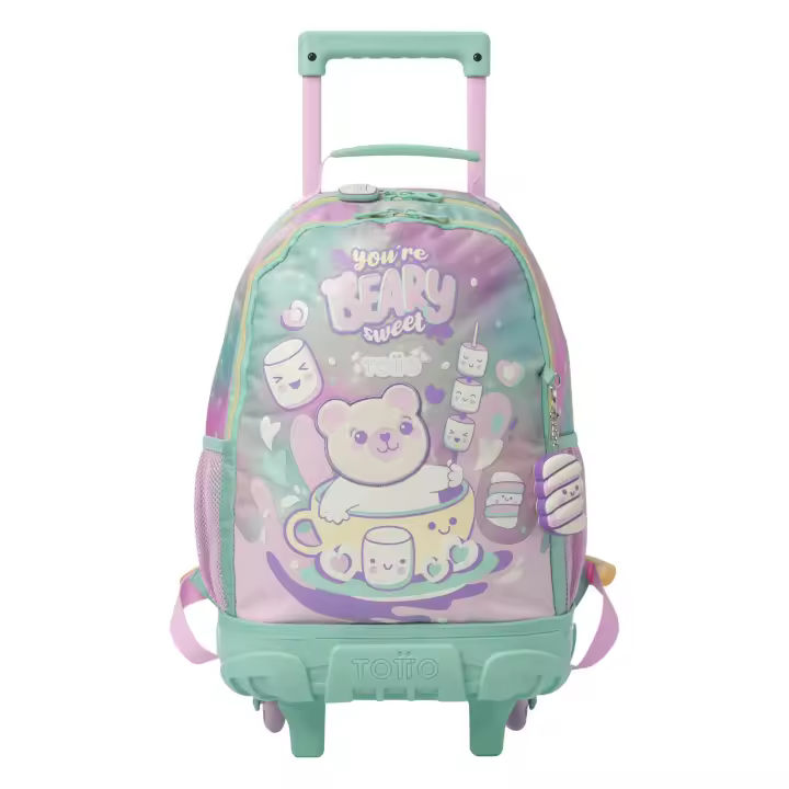 Totto Mochila infantil ruedas Mellow -Dimensiones:29.5 x 41.5 x 19 cm-Material:Poliester - 1