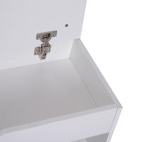 HOMCOM Banco Zapatero con Asiento Zapatero de Entrada Recibidor Moderno con Cajón Estantes Abiertos y 1 Cojín para Pasillo 80x30x47cm - details 3